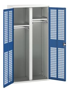 Vented  Cupboard 1050x550x2000H 2 Shelf +2 Rail + Partition Bott Verso Ventilated door Tool Cupboards Cupboard with shelves 17/16926773.11 Verso 1050x550x2000H Cupd MD P 2S 2R.jpg